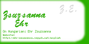 zsuzsanna ehr business card
